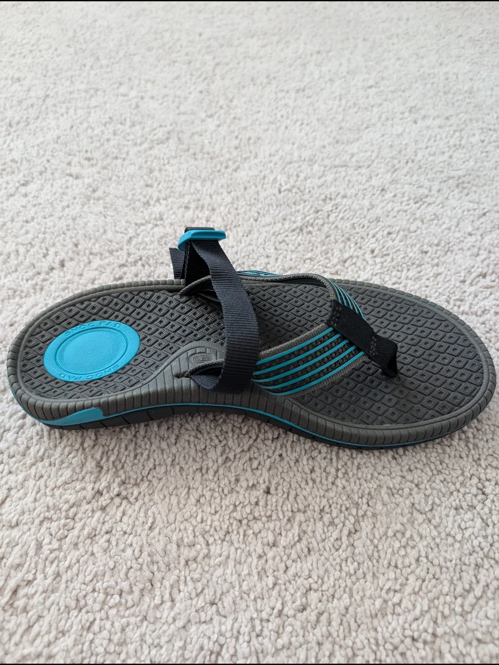 Teva Bomber Flip Flops Women's Size 8 Gray Blue Slip On Thong Slides Sandals - Picture 8 of 12